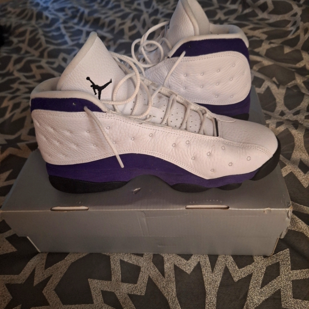 Michael Jordan's 13s, white and purple. Size 10
